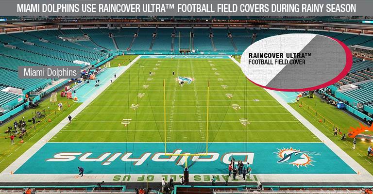 Miami Dolphins Use RAINCOVER ULTRA™ Football Field Covers During Rainy Season