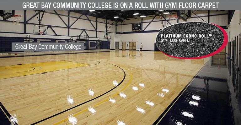 Great Bay Community College Is on a Roll With Gym Floor Carpet