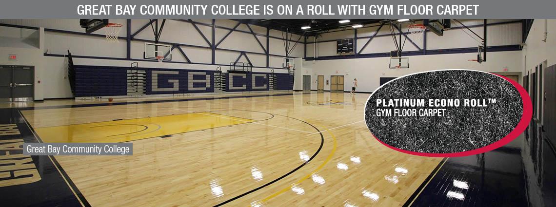 Great Bay Community College Is on a Roll With Gym Floor Carpet